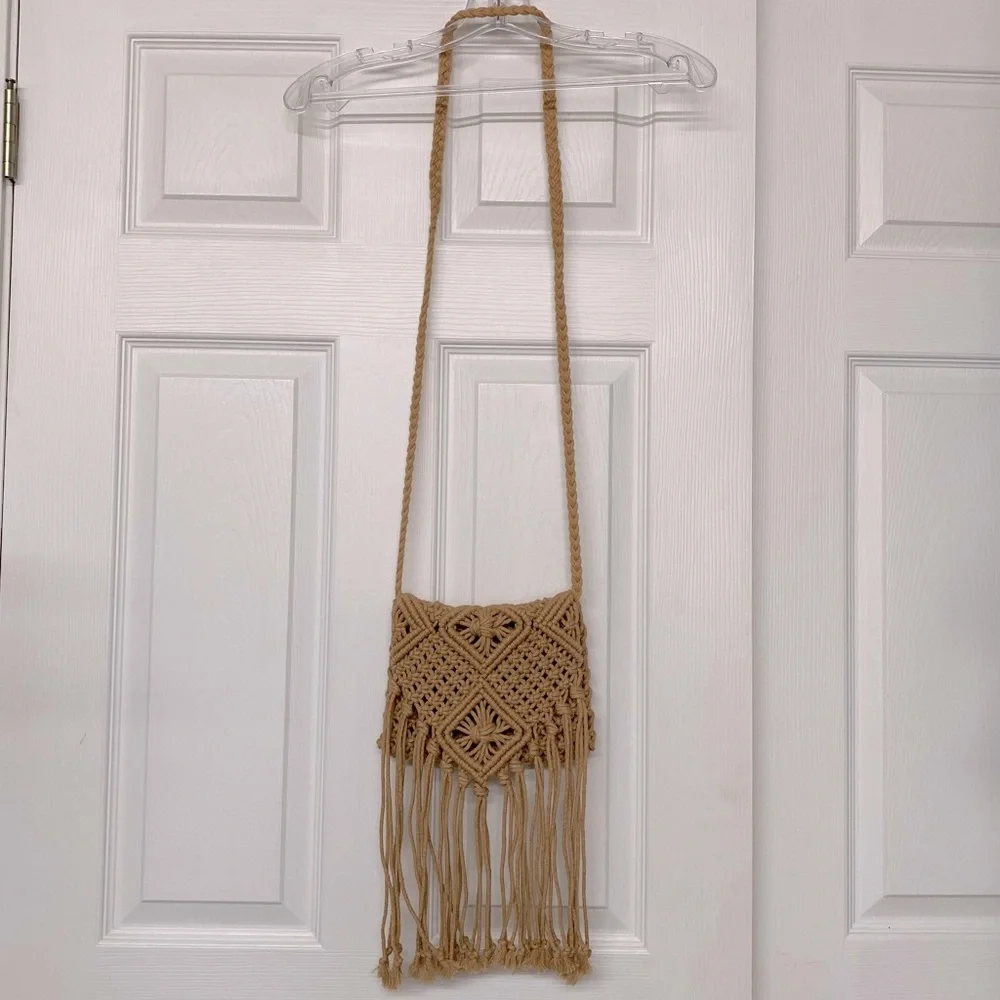 Crocheted Small Crossbody Purse BoHo